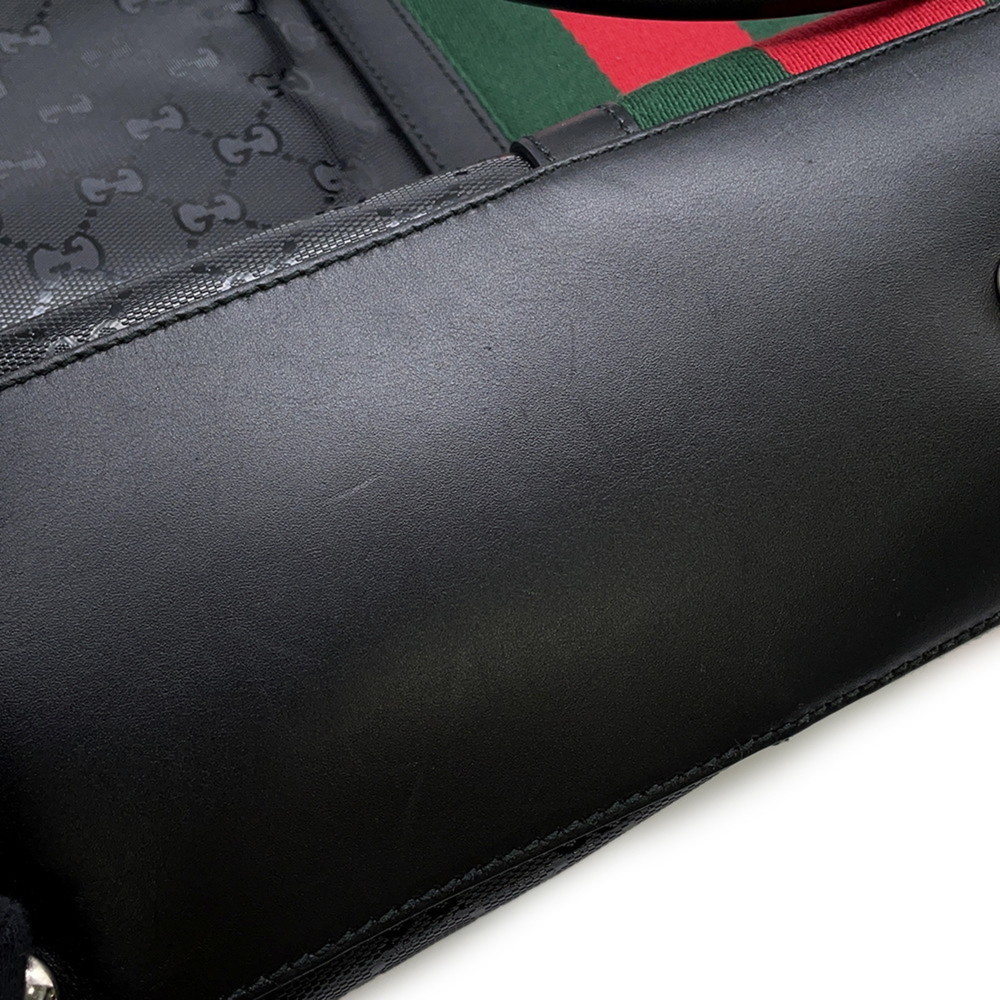 GUCCI Authentic Black Leather Tote Bag - Picture 10 of 13